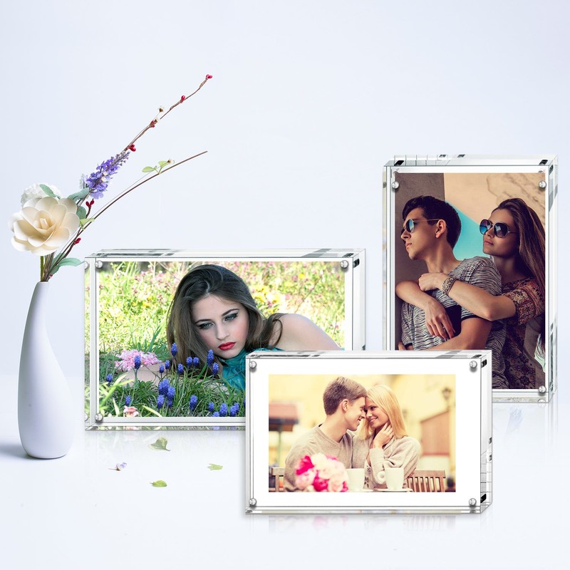 Acrylic Photo Frames 15 x 20 cm (6x8 inch), Magnetic