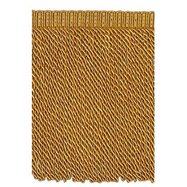 9" (22.5cm) Long Traditional Bullion Fringe Trim with Fancy Knitted Header (Style# BFS9) Antique Gold #C4 (Dark Yellow Gold) Sold by The Yard (36"/3 ft/0.9m)