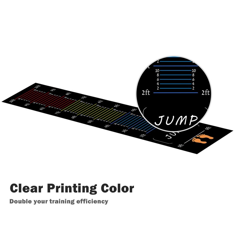 ASENVER Long Standing Jump Mat Non-Slip Broad Measurement Jumping Rope
