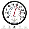 Circrane 13.25 Inch Round Thermometer with Hygrometer, Large Indoor Wall