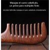 Iwansol Peine Antifrizz De Madera De Sándalo Dorado Antiestático