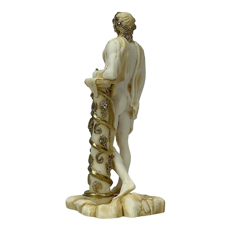 Dionysos Bacchus Skulptur, griechisch-römischer Gott des Weins und Theaters, 17