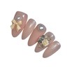 Blush Petal Handmade Nail Tips - Coffin Ballet / 홍당무페탈