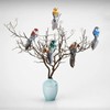 5 Pieces Decorative Birds Artificial Birds Small Artificial Birds Hanging
