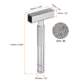 sourcing map Grinding Wheel Dresser 36 Grit Diamond Grinding Wheel Stone Dressing Tool with Flat Diamond Coated Surface for Grinding Truing Deburring Wheels, Silver