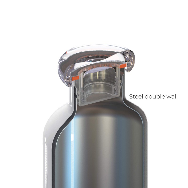 Guzzini - On The Go, Energy Thermos Flask, Stainless Steel,