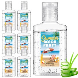 Dansib 6 Pcs Mini 1oz Soothing Moisture Gel Travel Size Moisturizing Face Skin Gel Bulk After Sun Lotion for Sunburn Relief Summer Beach Wedding Party Supplies(Summer Beach)