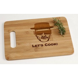 Breaking Bad Engraved Bamboo Wood Cutting Board with Handle Funny Gift for Father's Day Birthday Christmas
