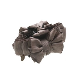 VINGTAINE H7476-BR- Grosgrain Volume Ribbon Hair Claw Hair Clip, Mature Gift