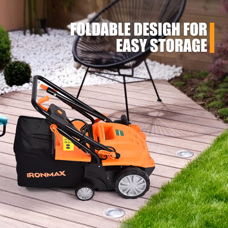 ARNOT Lawn Dethatcher & Scarifier, 2-in-1 Electric Corded Lawn Dethatcher,