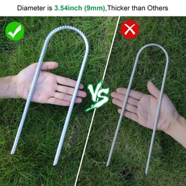 Trampoline Stakes Trampoline Anchors High Wind Heavy Duty Trampoline Accessories Galvanized Steel Set of 8 for Trampolines, Swing Sets, Canopies, Camping Tarps, Trapping, Sheds, Dog Tie Out