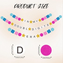 in My Double Digits Era Banner - DIY Friendship Bracelet Banner, Double Digits Birthday Girl Banner, Glitter Custom Birthday Banner, Giant Friendship Bracelet Garland, Teen Birthday Party Decor