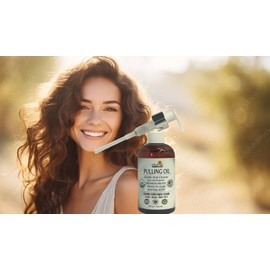 eSutras Organics Pulling Oil Organic Herbal Mouthwash Teeth Whitener Coconut Oil Clove Mint++ USA