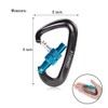 STURME Carabiner Clip 12KN Aluminium Wiregate Lightweight Heavy Duty Large