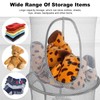 Hanging Mesh Storage Net, 4 Tier Compartments Foldable Hanging Soft