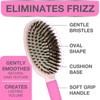 Mixed Bristle Oval Hair Brush w/Soft Touch handle for Frizz-Free,