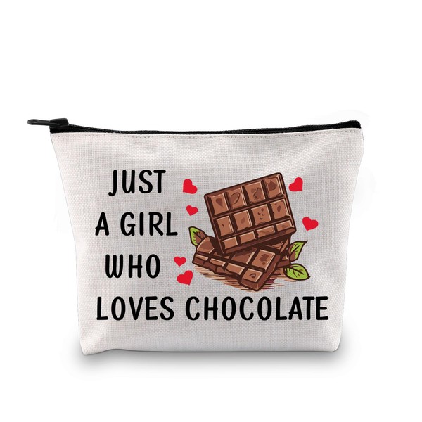 G2TUP Chocolate Lover Gift Who Loves Chocolate Makeup Bag Candy