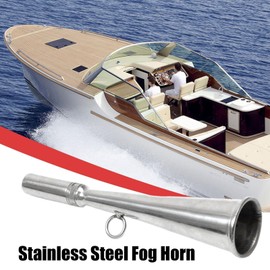 Air Horn for Boat,Stainless Steel Vintage Loud Air Horn - Marine Horn Whistle, Clear Sound Safety Horn, Removable Mouthpiece Accessory for Marines Boats