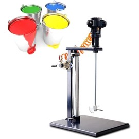 Mezclador de pintura neumático automático - Agitador de revestimiento de acero inoxidable para una mezcla eficiente de pintura, tinte e hidrosol - Solución de agitación de alta resistencia para profe