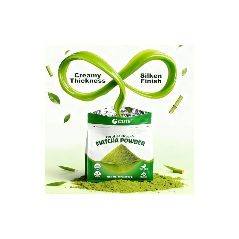 Organic Matcha Powder - Pure Tea for Lattes, Smoothies &