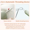 Yuio 3pcs 2-in-1 Needle Threader Seam Ripper, Stretchable Plug-in Sewing