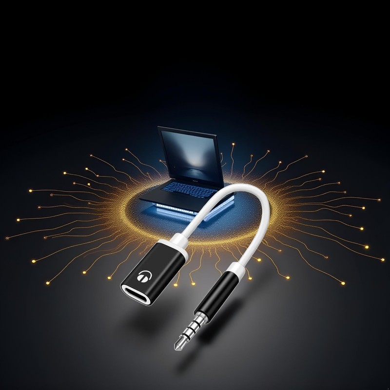 Enyolidimk 3.5mm USB to Aux Adapter 3.5mm Analog Cable Type-C