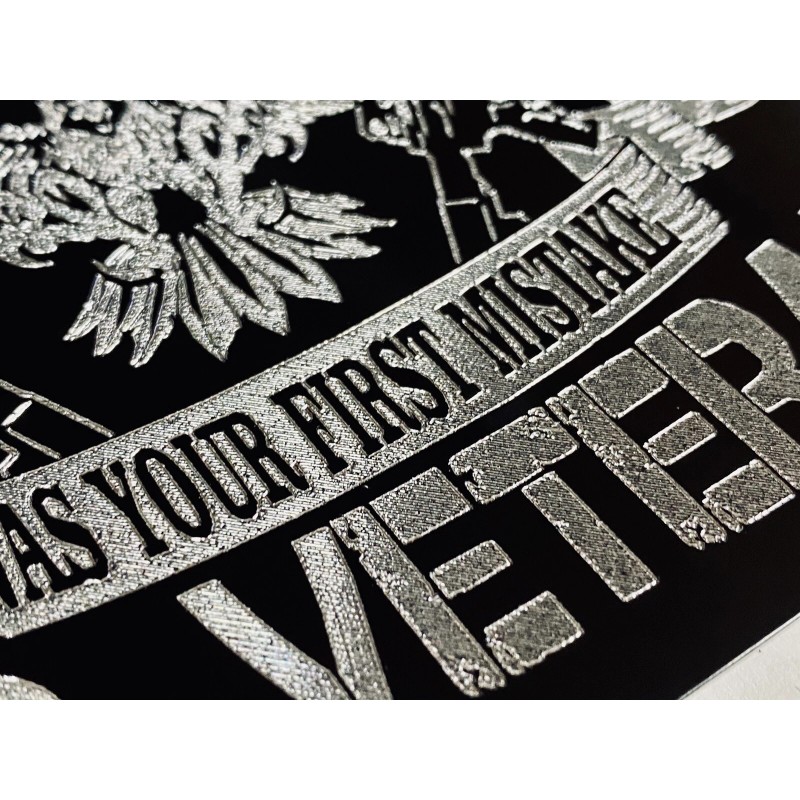 Diamond Etched Products ENGRAVED US Military Old Man Veteran Car