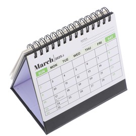 NUOBESTY 2025 Schreibtischkalender stehender Klapptischkalender Tischkalender für das neue Jahr Mini-Monatskalender Bürokalender Schwarzer Kalender Mini-Tischkalender Mini-Kalender Papier