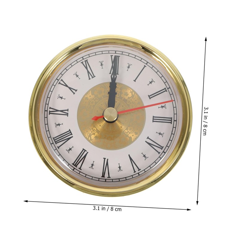 FUNOMOCYA Retro Quartz Clock Insert Round DIY Clock Face with