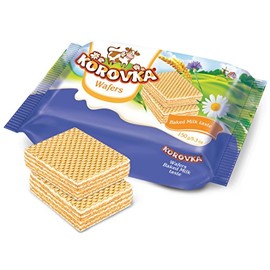 Korovka Wafers, Baked Milk Taste, 5.3 Ounce (Pack of 22)