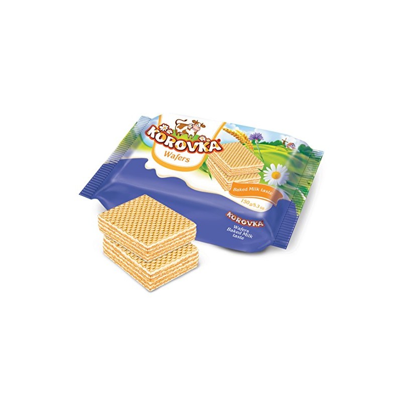 Korovka Wafers, Baked Milk Taste, 5.3 Ounce (Pack of 22)