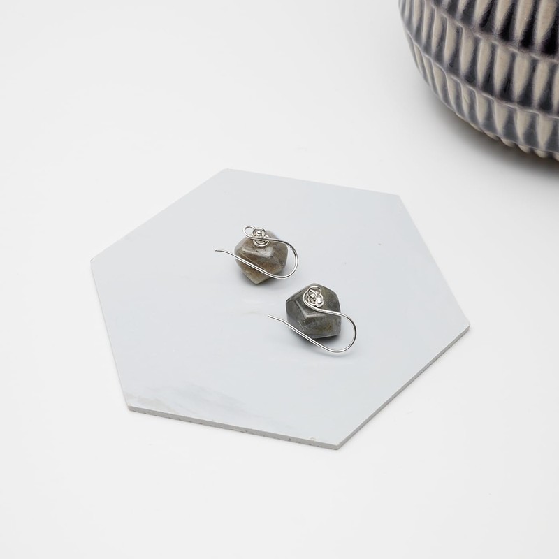 Edelstein Perle Ohrringe für Frauen - Teardrop Form Edelstein und