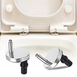 HINZIC 2Pcs Universal Toilet Seat Bolts and Screws 6.5mm Quick Release Top Toilet Seat Hinge Replacement Kit