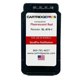Made in The USA - Red Ink Cartridge SL-870-1 Replacement for New SendPro Mailstation (CSD1) Postage Machines.