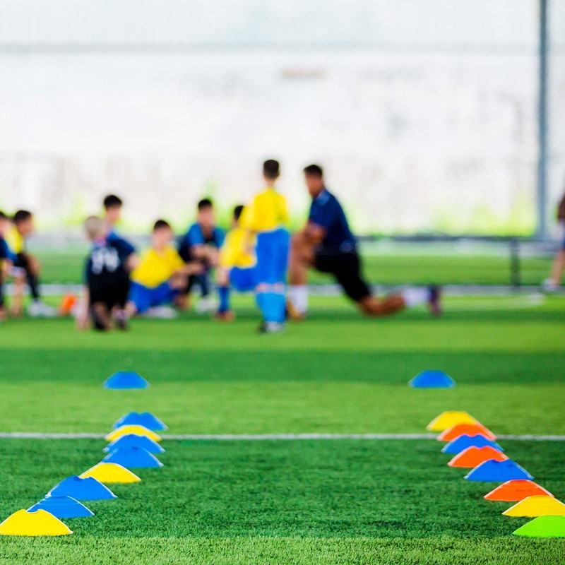 TRIXES Pack of 20 Sports Marker Cones Multicoloured Football Sports