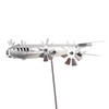 Aircraft Wind Sculpture Wind Powered Rotate Stainless Steel Airplane Windmill