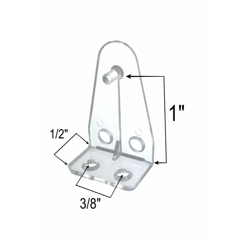 Blind Hold Down Brackets Clear Plastic (4)