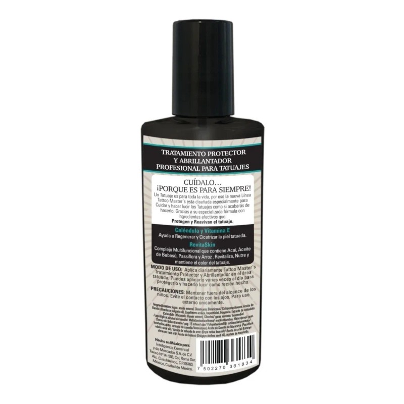 Tattoo Masters Protector Y Abrillantador Para Tatuajes 125ml