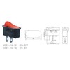 Oval Mini Rocker Switch 26 x 11 mm, 2 Pin