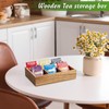 DRASTAR Tea Bag Organizer, Acacia Wooden Tea Bag Holder, Tea