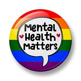 Mental Health Matters Pin Badge, 32mm or 44mm, Awareness Badges, Self Care, Mental Wellness Button Badge, Autism Badge, Mindfulness, Depression, Anxious, Awareness (32mm, Multicolour)