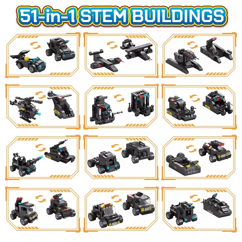 HISTOYE 51-in-1 Robot Building Kit - STEM Toys Erector Set