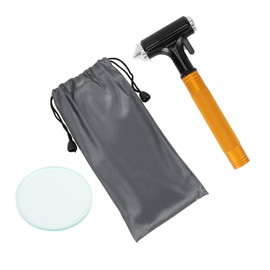 HOPESPANNER Universal Car Safety Hammer Glass Breaker Urgent Escape Tool Black Orange Aluminum Alloy Tungsten Steel