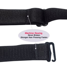 DoHope Bra Straps, Elastic Bra Shoulder Straps, Adjustable, Women's, Bra Strap, Shoulder Strap, Width Selectable 0.5 inch (12 mm), 0.6 inch (15 mm), 0.7 inch (18 mm), Width: 0.6 inches (15 mm), Set of