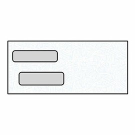 #9 DG-2 Double Window Envelopes 3-7/8" x 8-7/8" 24# White Wesco Double Lookins (DG-2), Blue Wesco Tint (Box of 500)