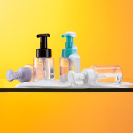 Owlyee 6.7oz Foam Bottles, 200ML Foaming Pump Dispenser, Empty Travel Soap Bottle (2PCS, White)