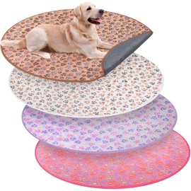 Clysee 4 Pack Washable Whelping Pad Whelping Supplies Absorbent Reusable Puppy Training Pads Reusable Dog Mat for Floor Non Slip Washable Pee Mat for Dogs(Bright Color,55 Inch)