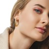 WATEFOER Gold Hoop Earrings for Women Hypoallergenic Silver Post Hoop