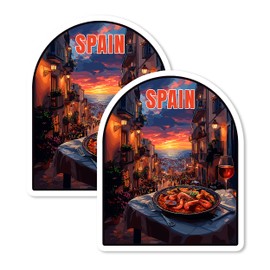 Spain Magnet 4 Inch 2-Pack Country Europe – Strong Vinyl Decorative Travel Magnets for Fridge Locker Kitchen Office – Cute Fun Aesthetic Cool Durable & Long-Lasting Souvenir ID44999