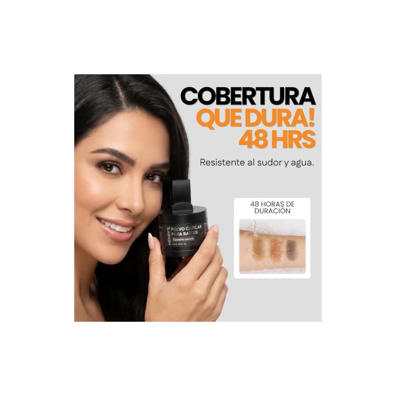 Henrys Polvo para Retocar Raíces Negro 4g, Define Línea del